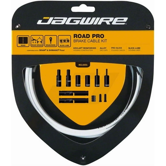 Jagwire Pro Brake Cable Kit Road SRAM Shimano Pre-stretched White