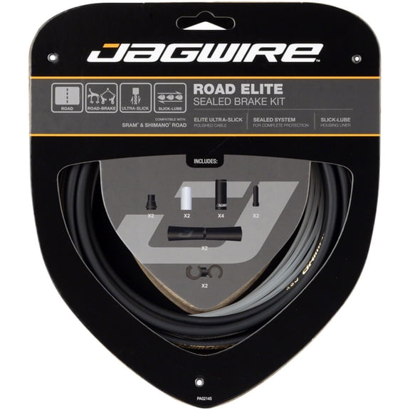 Jagwire Road Elite Sealed Brake Cable Kit SRAM/Shimano w/ Ultra-Slick Uncoated