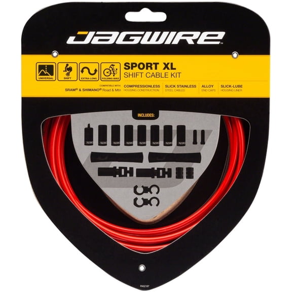 Jagwire Sport XL Shift Cable Kit SRAM/Shimano, Red