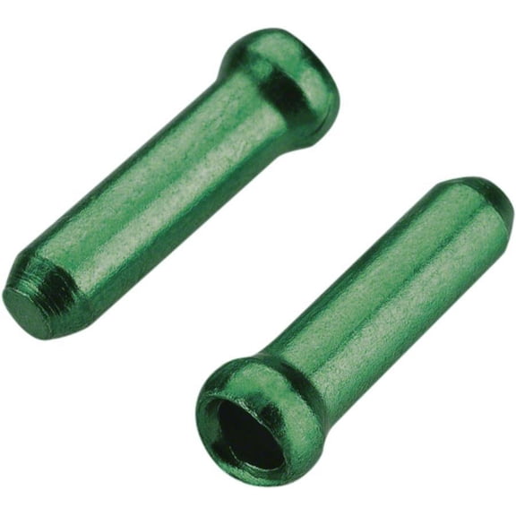 Jagwire Standard 1.8mm Cable End Crimps, Color Green Anodized, 500 count bottle