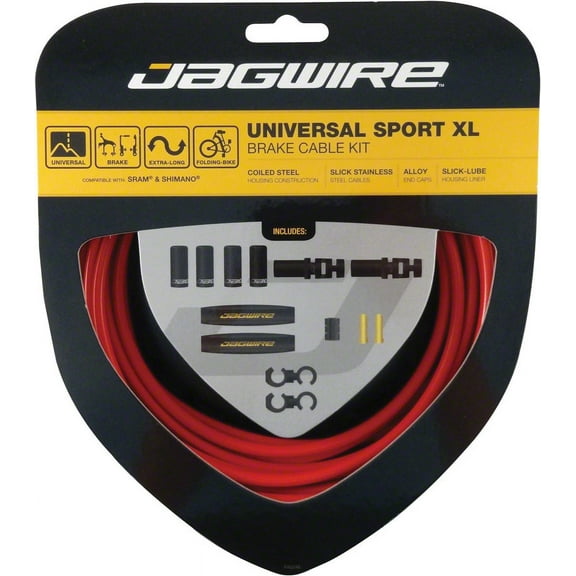 Jagwire Universal Sport Brake XL Kit Red Extra Long Housing for Full Length