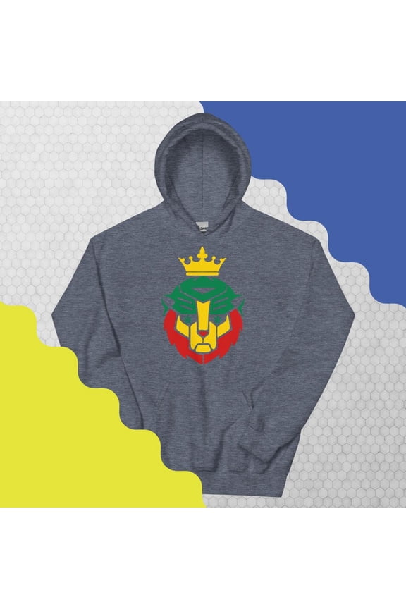 Jah-Lion- Hoodie (Heather Sport Dark Navy, S)