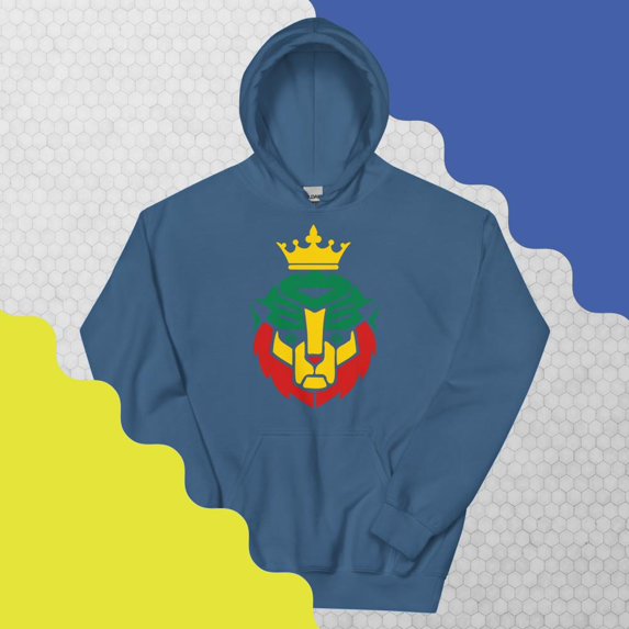 Jah-Lion- Hoodie (Indigo Blue, S)