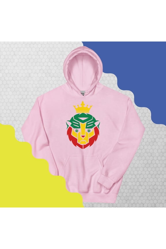 Jah-Lion- Hoodie (Light Pink, S)