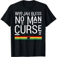 thumbnail image 1 of Jah Who Bless No Curse Man Rasta Flag Reggae Roots Jamaica T-Shirt, 1 of 3