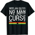 thumbnail image 1 of Jah Who Bless No Curse Man Rasta Flag Reggae Roots Jamaica T-Shirt, 1 of 3