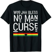 Jah Who Bless No Curse Man Rasta Flag Reggae Roots Jamaica T-Shirt