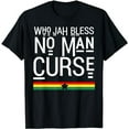 thumbnail image 1 of Jah Who Bless No Curse Man Rasta Flag Reggae Roots Jamaica T-Shirt, 1 of 5