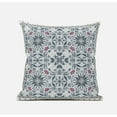 thumbnail image 1 of Jahan Paisley Suede Zippered Pillow W Insert in Muted Orange Indigo 18 x 18, 1 of 6
