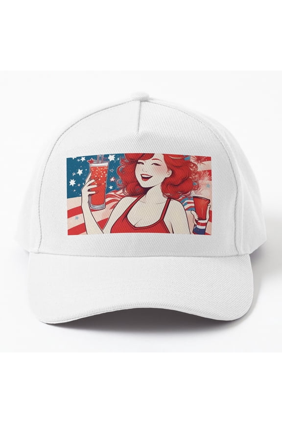 4Th Of July Redhead. Cap Baseball Cap, Hats For Men, Gift For Him