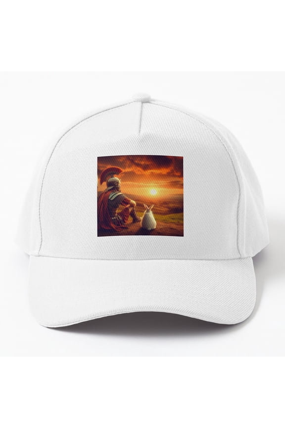 Ancient Roman Warrior And White Rabbit Cap Hats For Men, Gift For Him