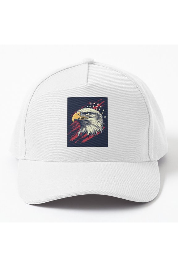 Bald Eagle With Usa Flag Cap Hats For Men, Gift For Him