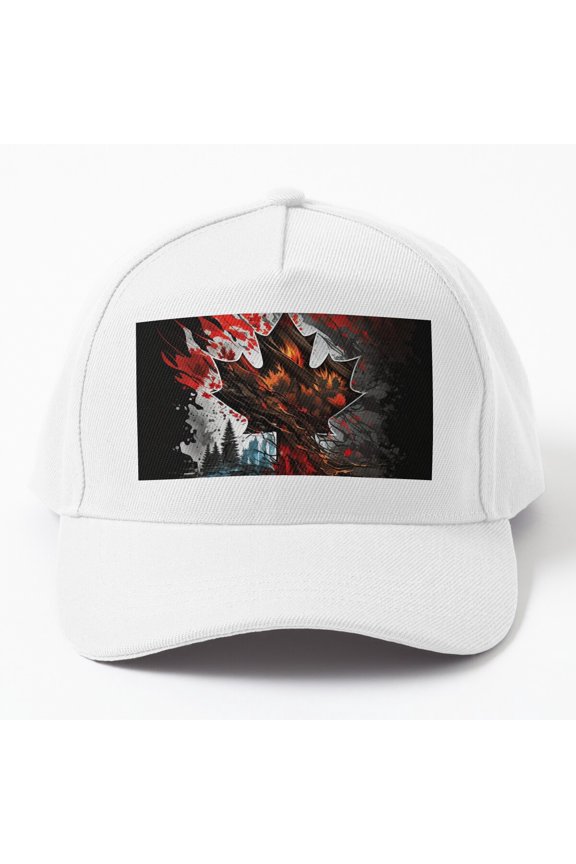 Canada Flag Poster Art Cap Hats For Men, Gift For Him