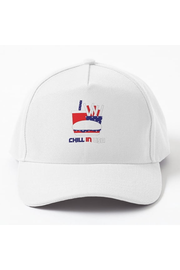 Chill In Usa Cap Baseball Cap, Hats For Men, Gift For Him