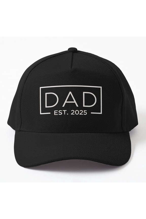 Dad Est. 2025 Logo Since 2025 – First Time Dad Gift For New Fathers Cap, Hats For Men, Gift For Him