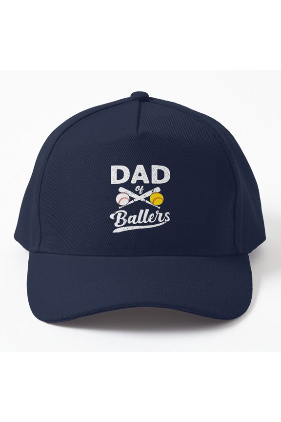 Dad Of Ballers Dad Of And Softball Player For Dad Cap, Hats For Men, Gift For Him