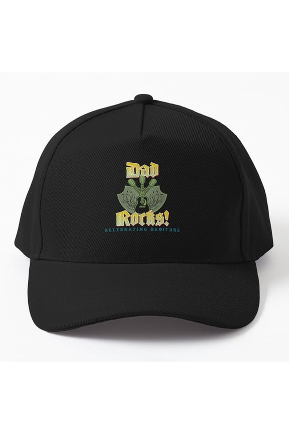 Dad Rocks Celebrating Daditude Guitar Player Cap, Hats For Men, Gift For Him