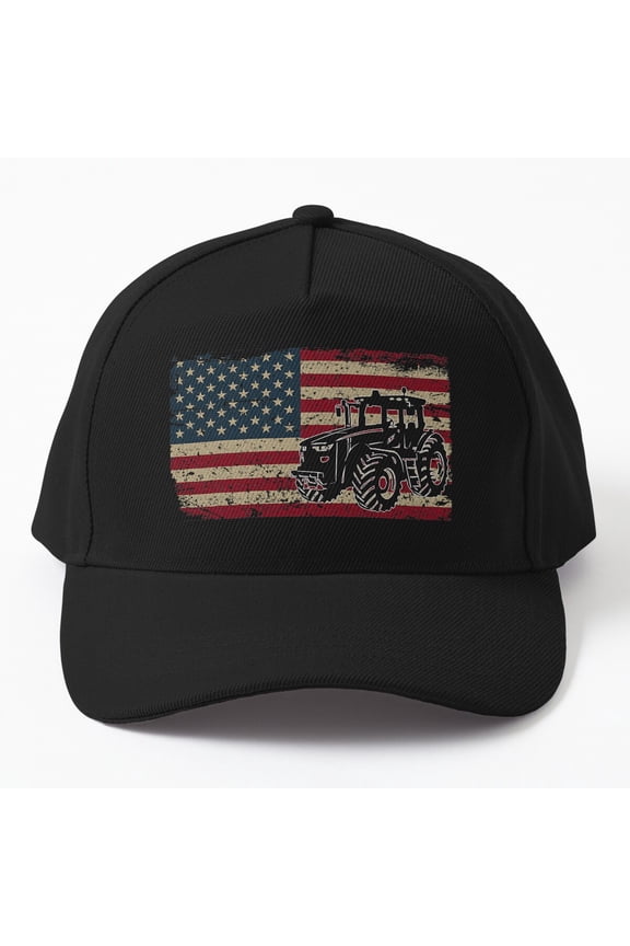 Farm Tractors Usa Flag Patriotic Farming Gift Cap, Hats For Men, Gift For Him
