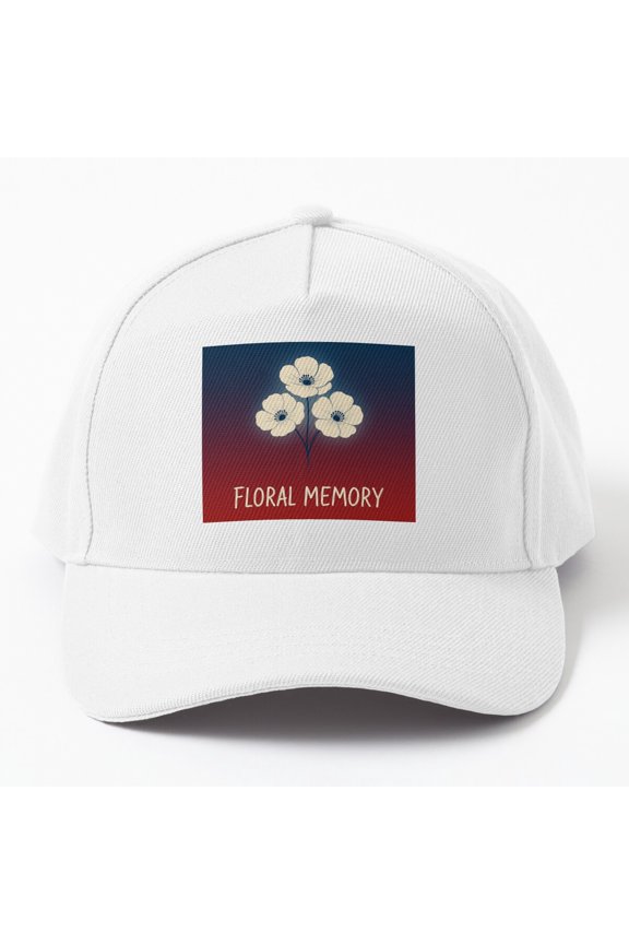 Floral Memory – Minimalist Remembrance Flower Tribute Cap Hats For Men, Gift For Him