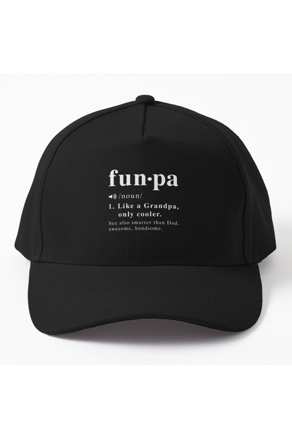 Funpa Definition Funny Fathers Day Gift Dad Papa Grandpa Cap, Hats For Men, Gift For Him