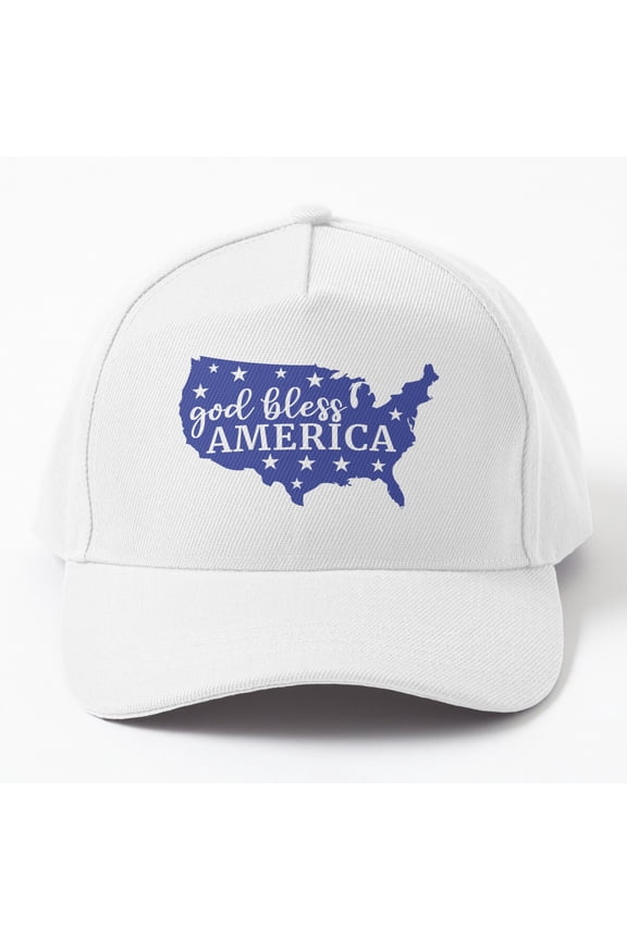 God Bless The Usa! Us Map Cap Baseball Cap, Hats For Men, Gift For Him