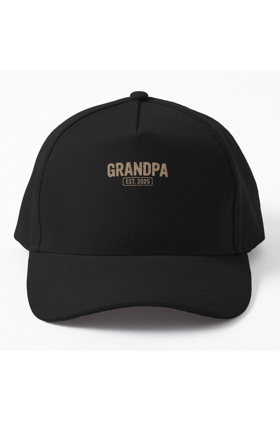 Grandpa Est 2025 Retro Vintage Design Future Grandpa Cap, Hats For Men, Gift For Him
