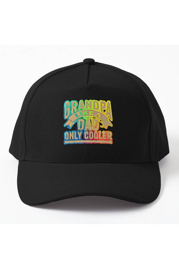 Grandpa Like A Dad Only Cooler Cap, Hats For Men, Gift For Him
