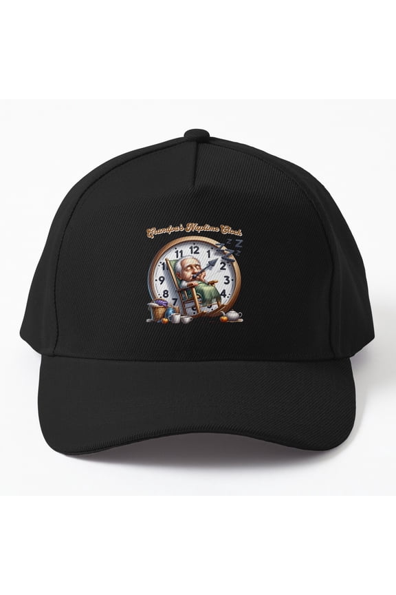 Grandpa Warning May Nap Suddenly At Any Time Grandfather - Grandpa'S Naptime Clock Cap, Hats For Men, Gift For Him