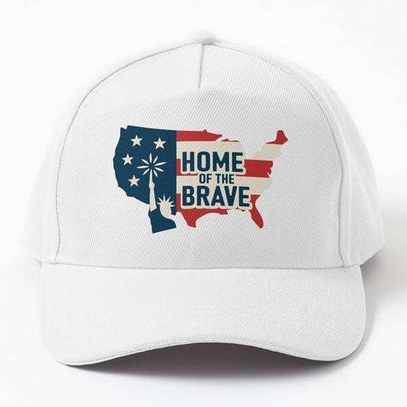 Jahat Home Of The Brave With Liberty Art Cap Hats For Men, Gift For Him