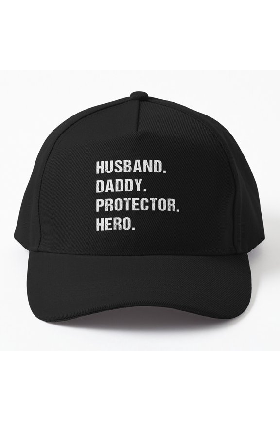 Husband Daddy Protector Hero Birthday Gift For Dad Wife Cap, Hats For Men, Gift For Him