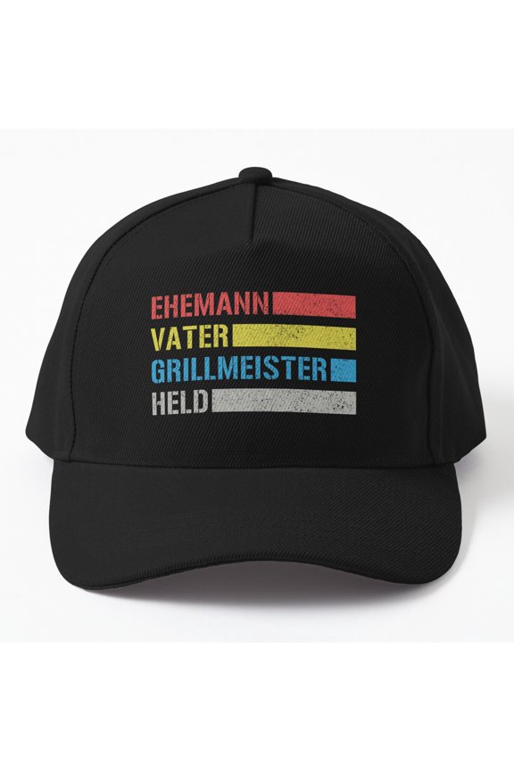 Husband Father Grill Master Hero Father'S Day Cap, Hats For Men, Gift For Him