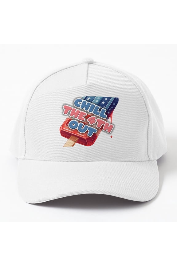 Ice Popsicle 4Th Of July, Chill The 4Th Out Cap Baseball Cap, Hats For Men, Gift For Him