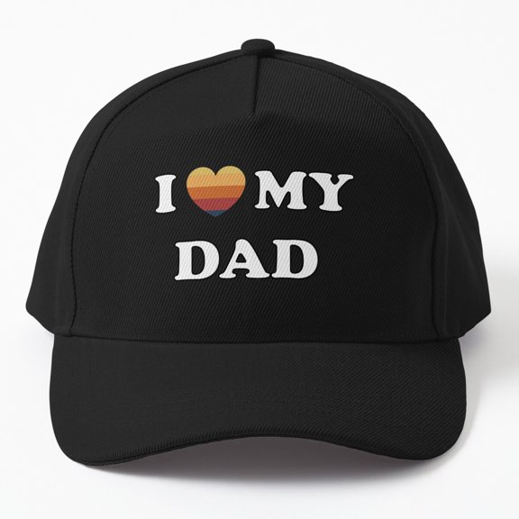 Jahat Ilove My Dad Stickers Cap, Hats For Men, Gift For Him
