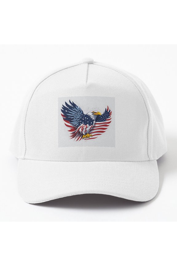 Independence Day In Usa With Eagle Symbolic Logo On Hat. Cap Hats For Men, Gift For Him