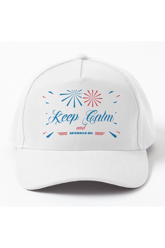 Keep Calm & Sparkle On Cap Baseball Cap, Hats For Men, Gift For Him