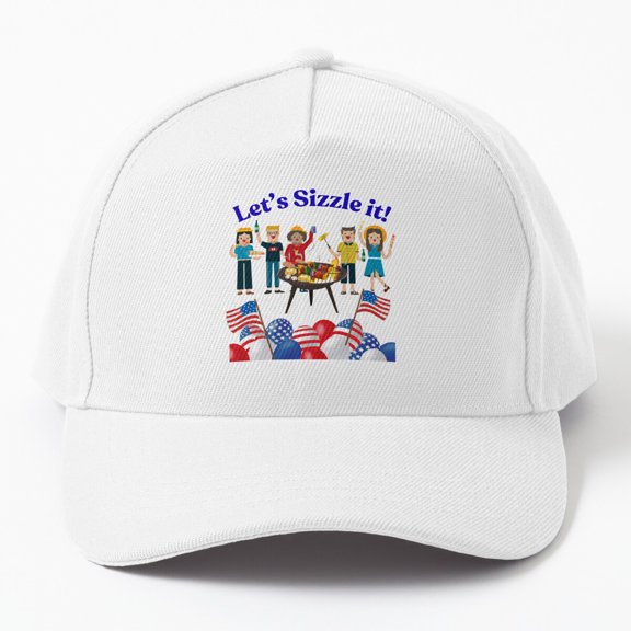 Jahat Let'S Sizzle It! Fourth Of July Bbq/Cookout Cap Hats For Men, Gift For Him