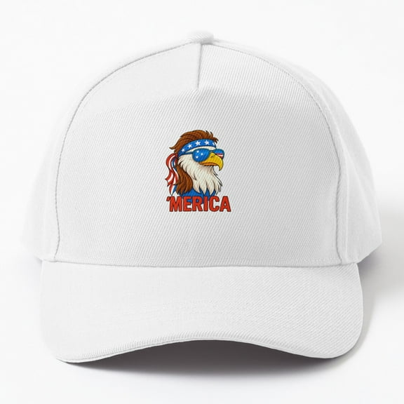 Jahat Merica Usa American Flag Patriotic 4Th Of July Bald Eagle Cap Hats For Men, Gift For Him