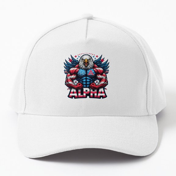Jahat Patriotic Bald Eagle 'Alpha': Lead With Strength! Cap Baseball Cap, Hats For Men, Gift For Him