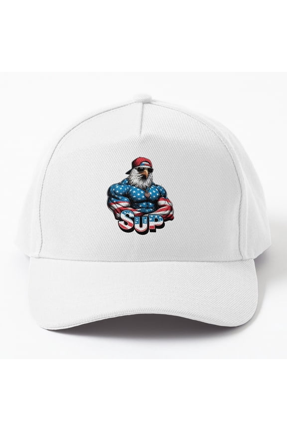 Patriotic Bald Eagle 'Sup': Casual Confidence, Elevated! Cap Baseball Cap, Hats For Men, Gift For Him