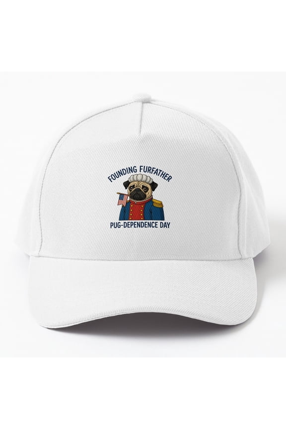 Pug-Dependence Day Funny Patriotic Dog Cap Baseball Cap, Hats For Men, Gift For Him