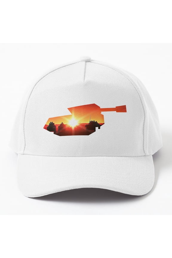 Sunset Inside A Battle Tank - Silhouette Cap Hats For Men, Gift For Him