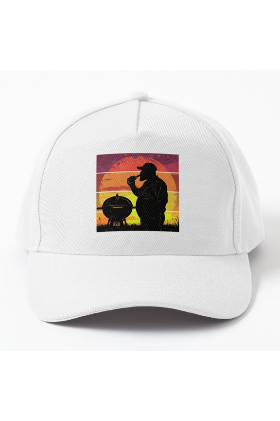 Vintage Chillin’ & Grillin’ Distressed (Light Items) Cap Hats For Men, Gift For Him