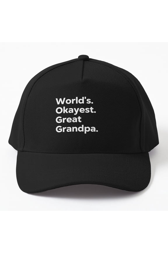 World'S Okayest Great Grandpa Cap, Hats For Men, Gift For Him