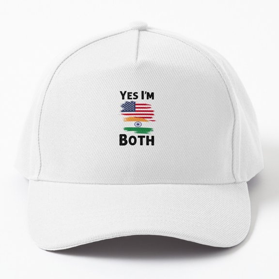 Jahat Yes I'M Both Proud Indian American Independence Day Cap Baseball Cap, Hats For Men, Gift For Him