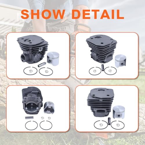 Big Bore 45Mm Cylinder Piston Kit For Husqvarna 353 351 350 346 346Xp 345 340 Chainsaw 503283208, 503 28 32 08, 503854401, 503854501, 503998601, 503 88 92 01, 503 86 96 01, 503 86 95 02