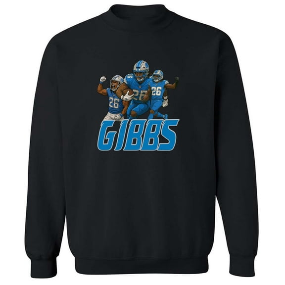 Jahmyr Gibbs Collage Detroit Crew Neck Sweatshirt