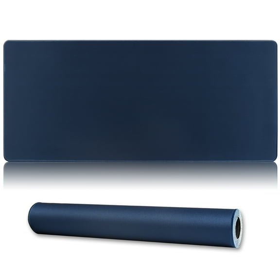 Jahosin Large Gaming Mouse Pad with Stitched Edges,[35.4x15.7In] Extended Mouse Pad with Non-Slip Natural Rubber Base for Gamer/Desktop/Office/Home 90x40 DarkblueJW