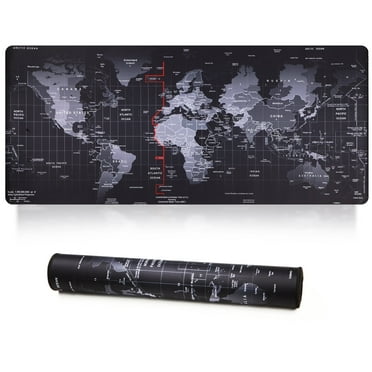 Jahosin Large Gaming Mouse Pad with Stitched Edges,[35.4x15.7In] Extended Mouse Pad with Non-Slip Natural Rubber Base for Gamer/Desktop/Office/Home 90x40 MapJ