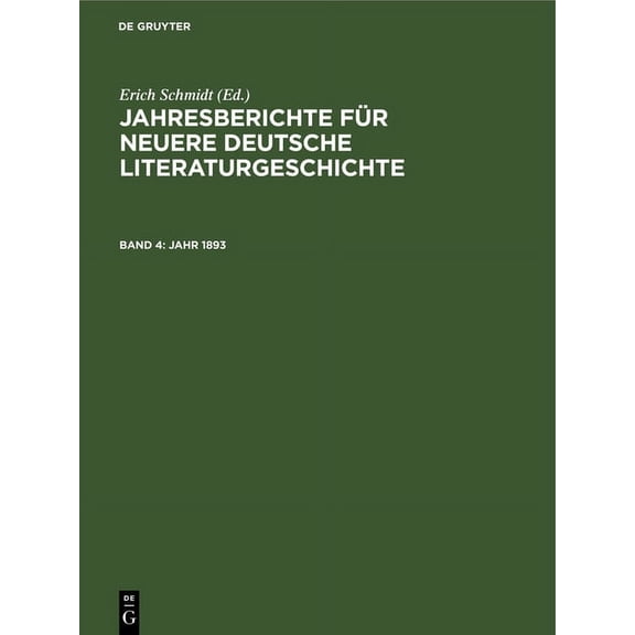 Jahr 1893, (Hardcover)