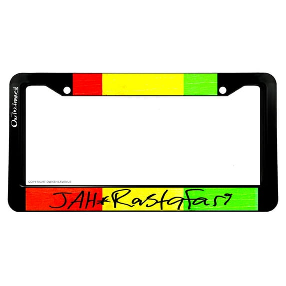 Jahrastafari Rasta Rastafarian Reggae Model V01 License Plate Frame